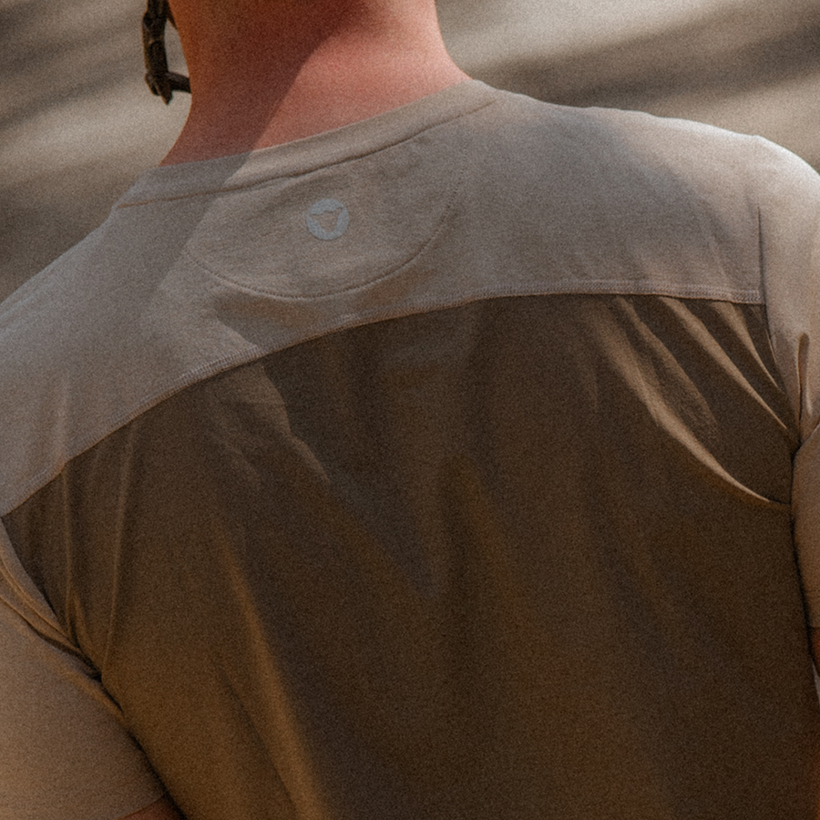 Breathable back panel.