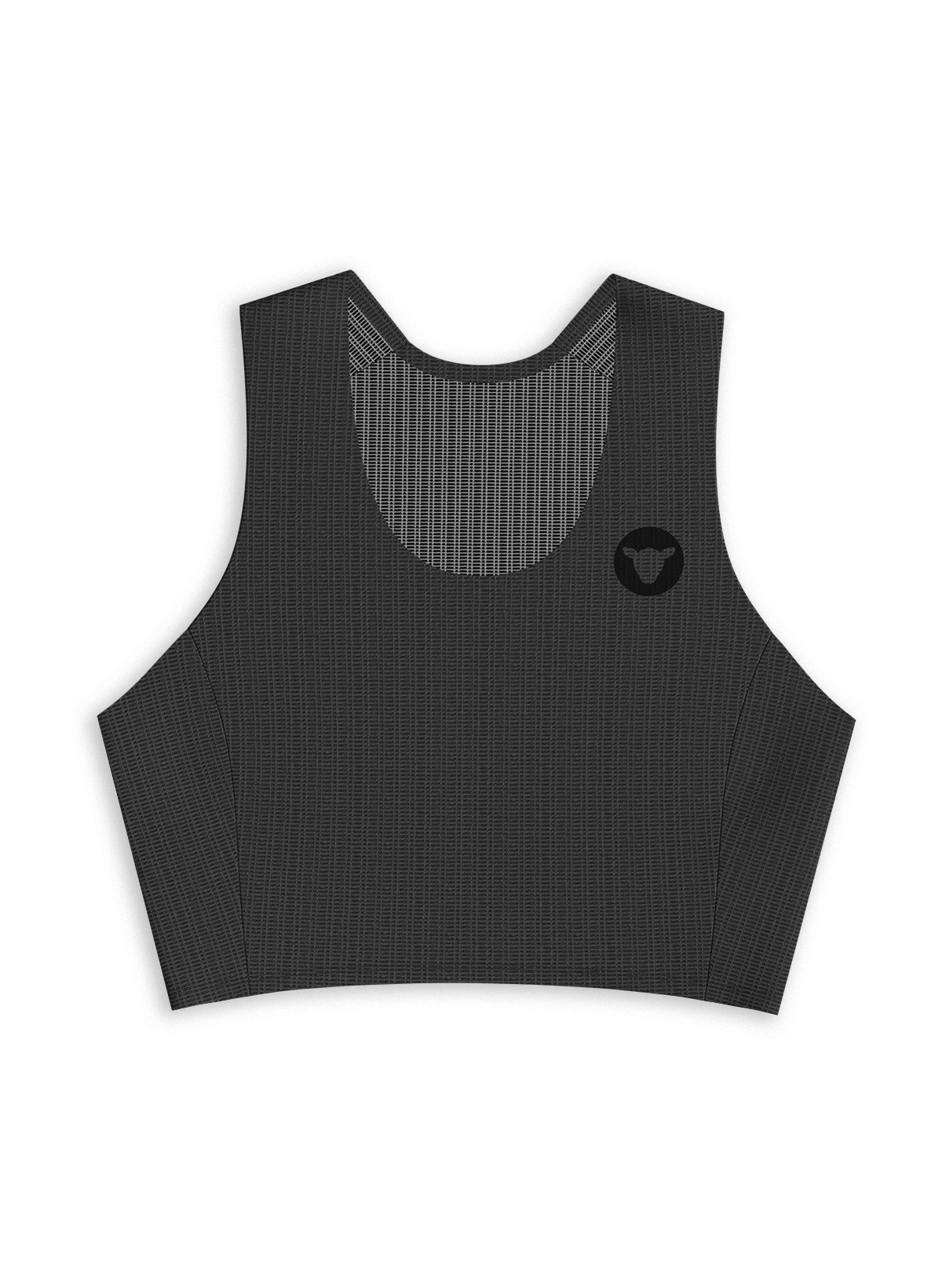 Women's FlyMesh Cropped Singlet - Untitled Black